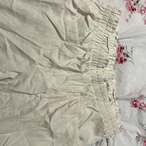 Cream linen pants